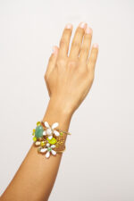 Large flower bouquet cuff - Neroli / Bigarade - Image 4