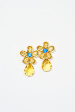 Flower clip earrings - SOFIA - Image 3