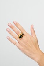 BAGUE DOUBLE MOTIF KEOPS NOIR KEOPS