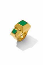 BAGUE DOUBLE MOTIF KEOPS VERT KEOPS