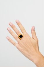 BAGUE SIMPLE KEOPS NOIR KEOPS