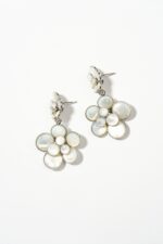 BOUCLE CLOU FLEUR CIELO NACRE