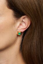 BOUCLE D'OREILLE CLOU KEOPS VERT KEOPS