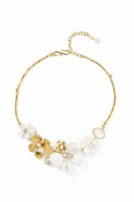 COLLIER 4 FLEURS ISCHIA BLANC