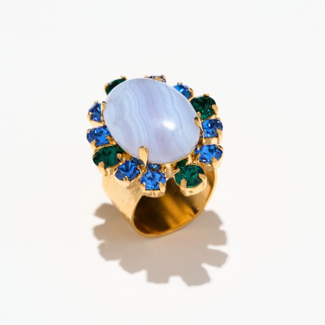 BAGUE AJUSTABLE BLEU