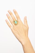 BAGUE AJUSTABLE TAILLE VERT CLAIR