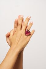 BAGUE BREAK MY HEART FUCHSIA