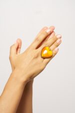 BAGUE BREAK MY HEART ORANGE