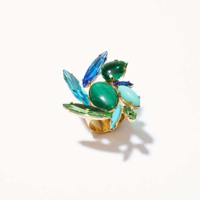 BAGUE COLIBRI BLEU