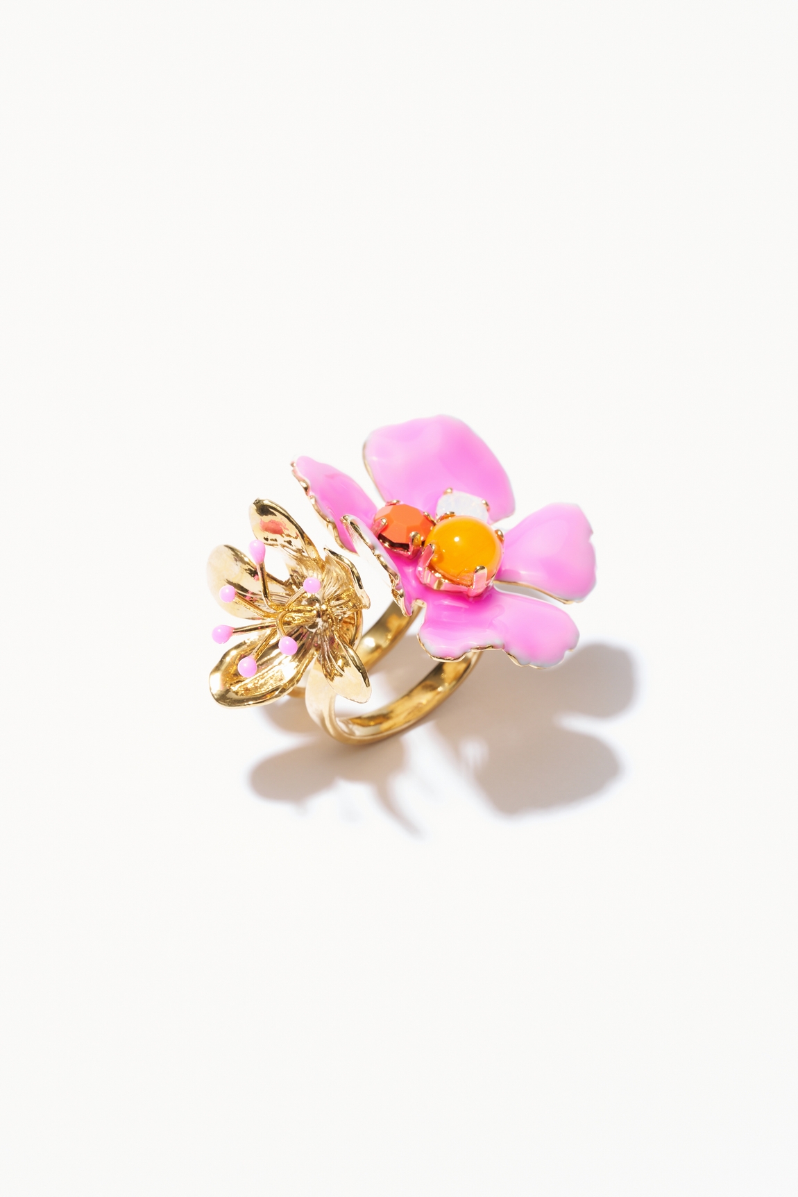 ISC52-.-1 BAGUE DOUBLE FLEURS ISCHIA .