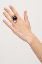 BAGUE ETNA BLEU FONCE
