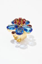 BAGUE FLEUR SOFIA BLEU
