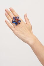 BAGUE FLEUR SOFIA BLEU