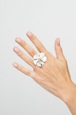 BAGUE GM FLEURS ISCHIA ROSE