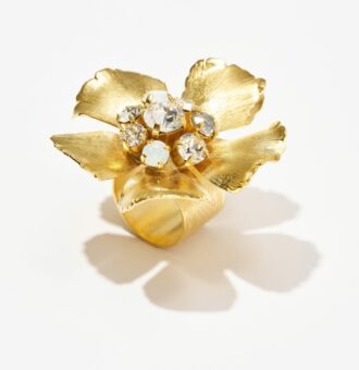 BAGUE GRANDE FLEUR MONA LISA CRISTAL