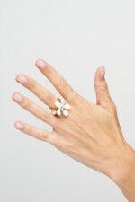 BAGUE PM FLEURS ISCHIA VERT