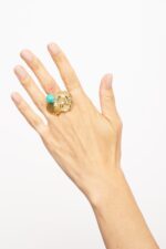 BAGUE TAILLE AJUSTABLE MINORCA BLEU