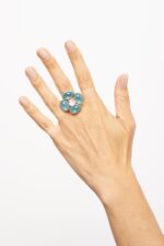 BAGUE TAILLE AJUSTABLE SORBET BLEU