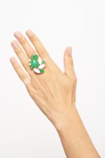 BAGUE TAILLE AJUSTABLE VERT