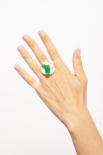 BAGUE TAILLE AJUSTABLE VERT