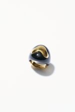 BAGUE WAVES DORE NOIR