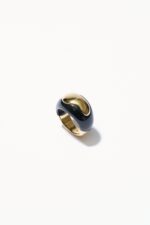 BAGUE WAVES DORE NOIR