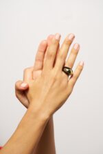 BAGUE WAVES DORE NOIR