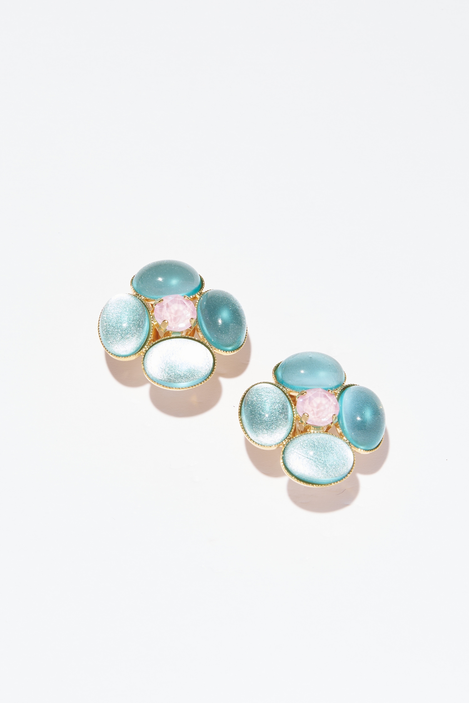 SOR13-BLEU-1 BOUCLES D'OREILLES CLIPS BLEU