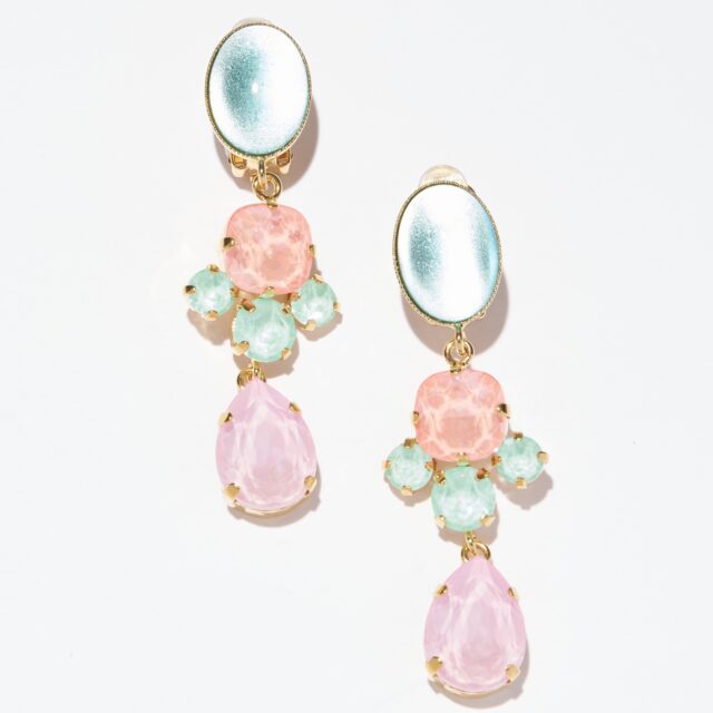 BOUCLES D'OREILLES CLIPS BLEU