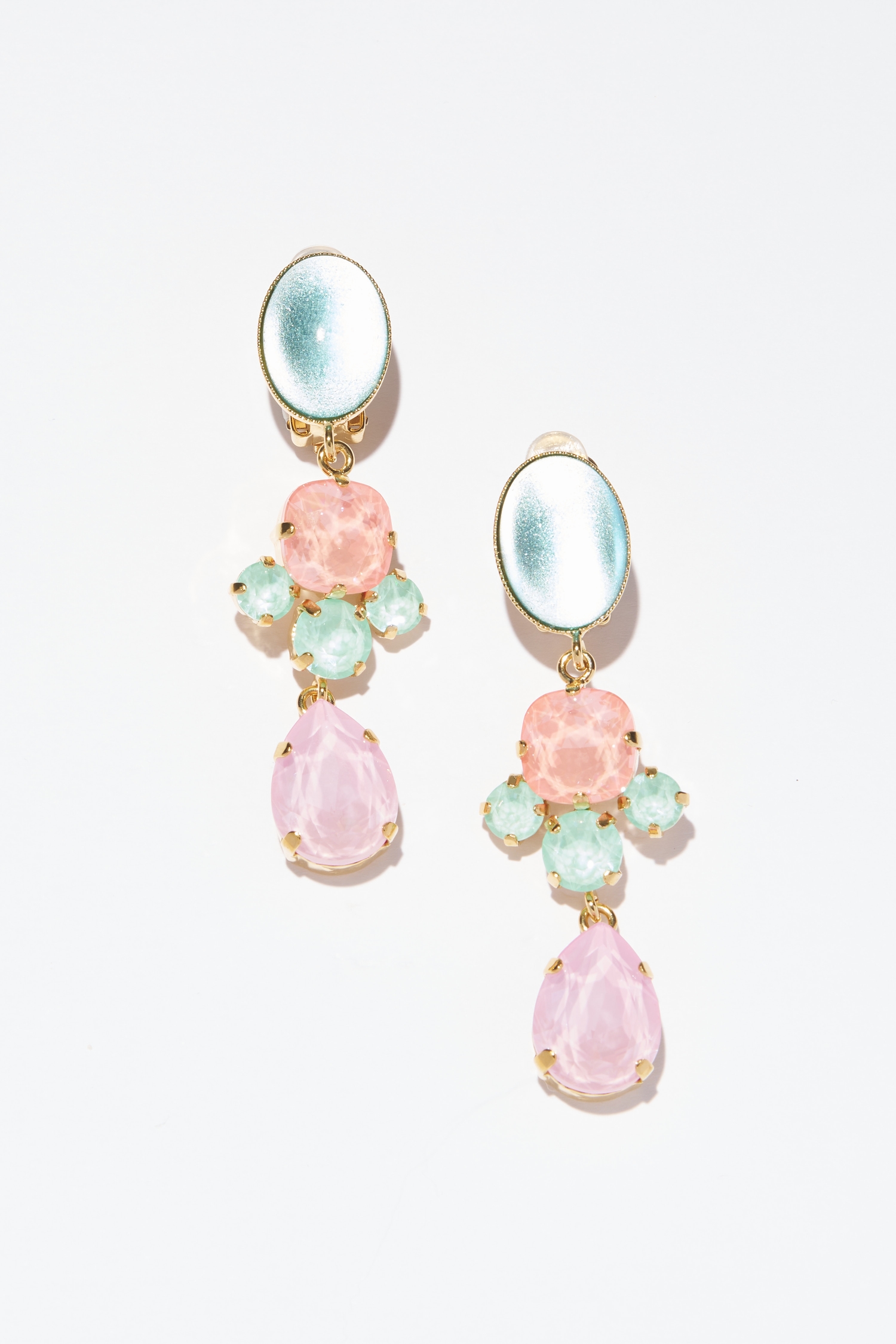 SOR14-BLEU-1 BOUCLES D'OREILLES CLIPS BLEU