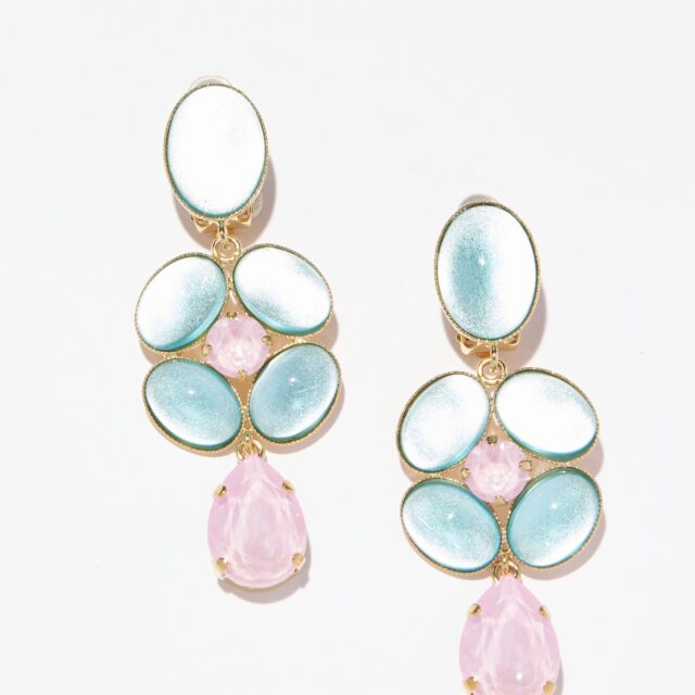 BOUCLES D'OREILLES CLIPS BLEU