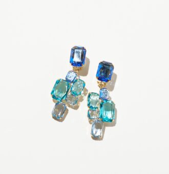 BOUCLES D OREILLES CLIPS BLEU