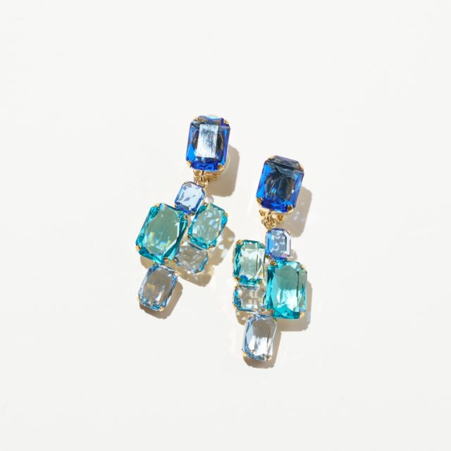 BOUCLES D OREILLES CLIPS BLEU