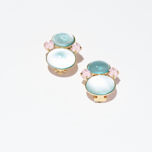 BOUCLES D'OREILLES CLIPS BLEU