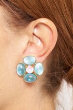 BOUCLES D'OREILLES CLIPS BLEU