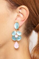BOUCLES D'OREILLES CLIPS BLEU