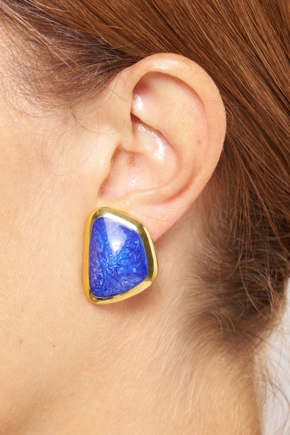 BOUCLES D'OREILLES CLIPS BLEU