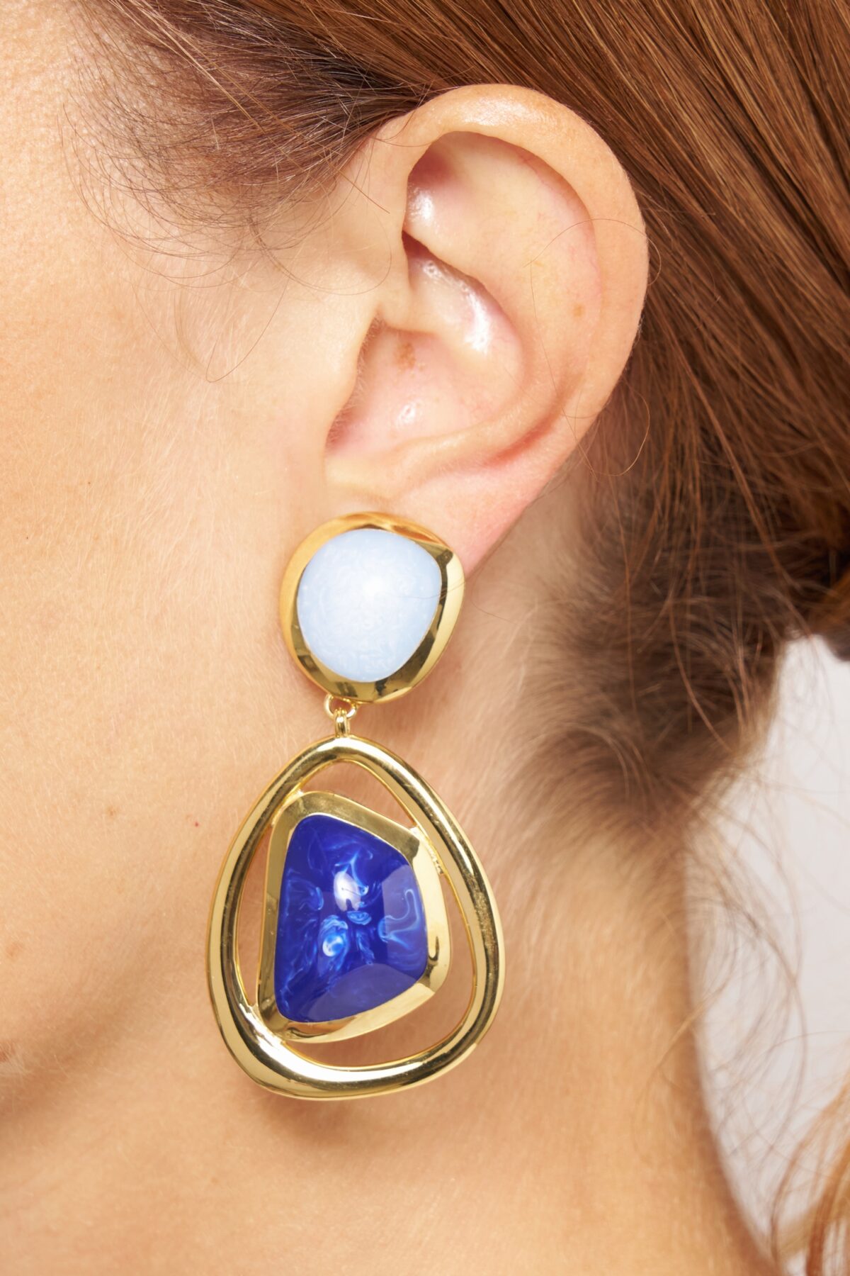 BOUCLES D'OREILLES CLIPS BLEU