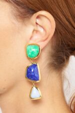 BOUCLES D'OREILLES CLIPS BLEU