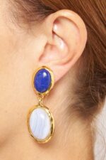 BOUCLES D'OREILLES CLIPS BLEU