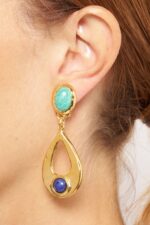 BOUCLES D'OREILLES CLIPS BLEU