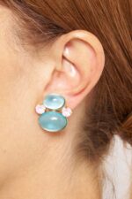 BOUCLES D'OREILLES CLIPS BLEU