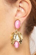 BOUCLES D'OREILLES CLIPS ROSE