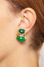 BOUCLES D'OREILLES CLIPS VERT
