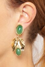BOUCLES D'OREILLES CLIPS VERT