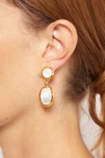 BOUCLES D'OREILLES CLOUS BLANC