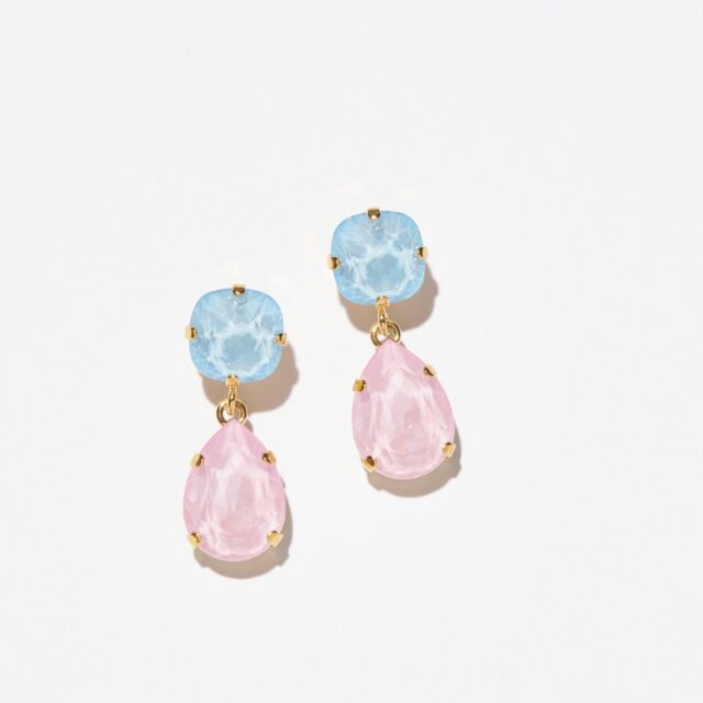 BOUCLES D'OREILLES CLOUS BLEU