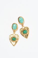 BOUCLES D'OREILLES CLOUS VERT