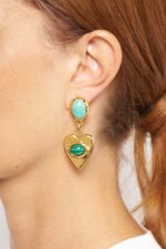 BOUCLES D'OREILLES CLOUS VERT