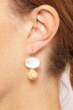 BOUCLES D'OREILLES DORMEUSES BLANC